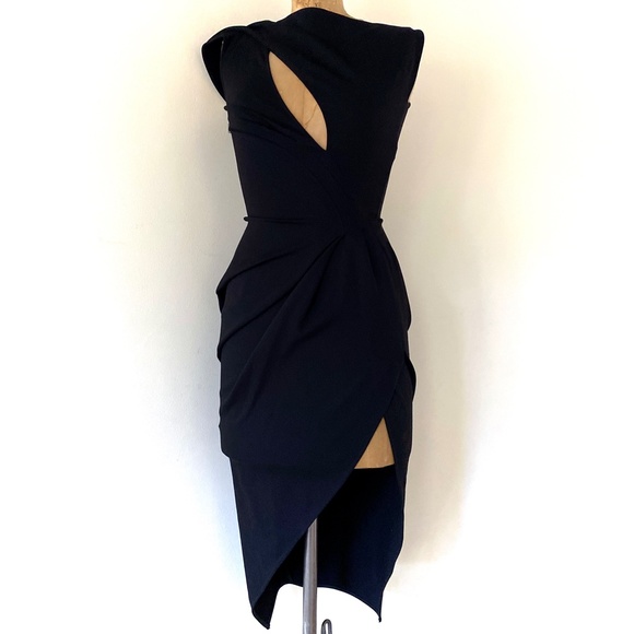 Maticevski Black Connector Slash Effect Cocktail Dress size S - Picture 11 of 16